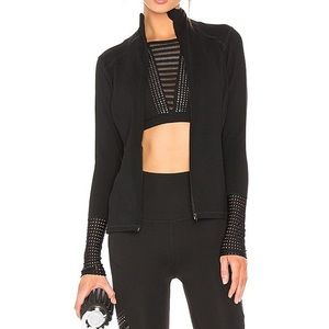 Beyond Yoga Mock Neck Jacket in Jet Black Small